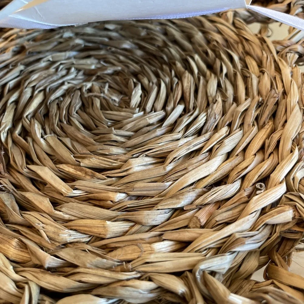 Style Sanctuary 15 Inch Woven 100% Seagrass (2)  Placemats Charger Kitchen
